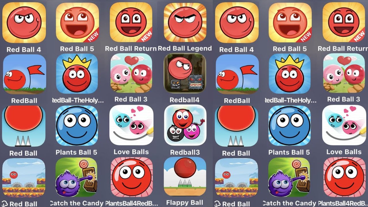 Red Ball 4,Red Ball 5,Red Ball Return,Red Ball Legend,Red Ball 1,Red Ball 3,BRed Ball,Love Balls