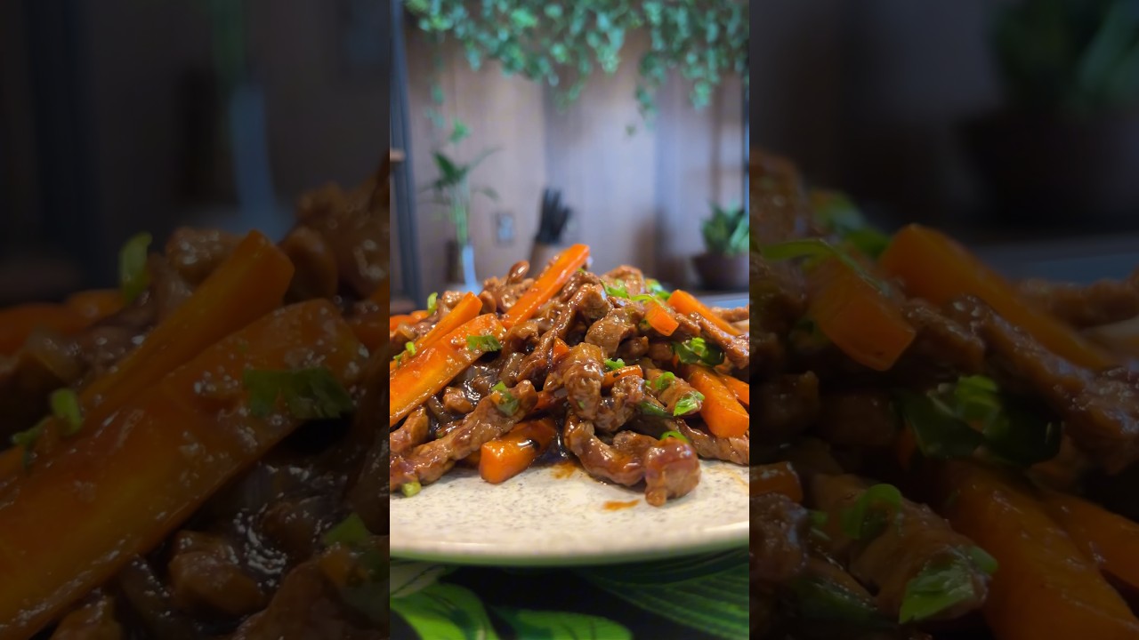Tirinhas de carne com cenoura 🤤 #receita #fyp #receitas