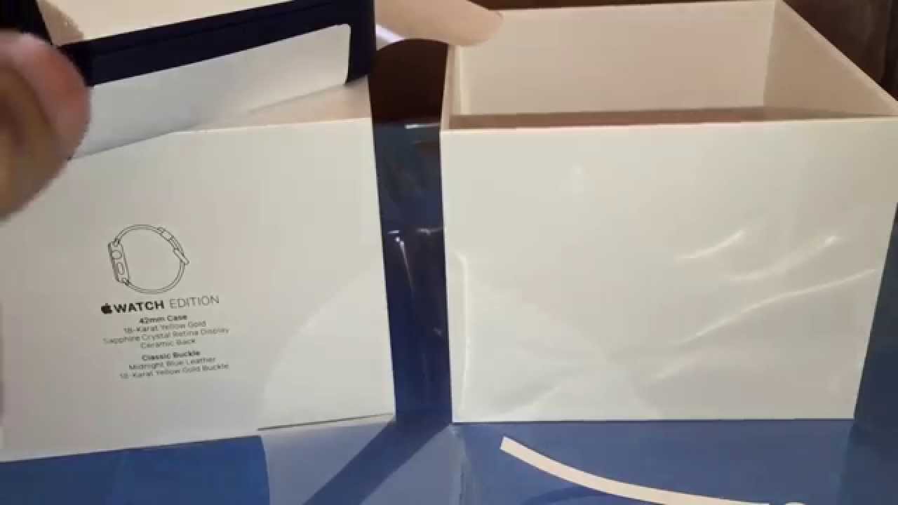Apple Watch Edition Unboxing 18-Karat Gold Midnight Blue 42mm $15,000