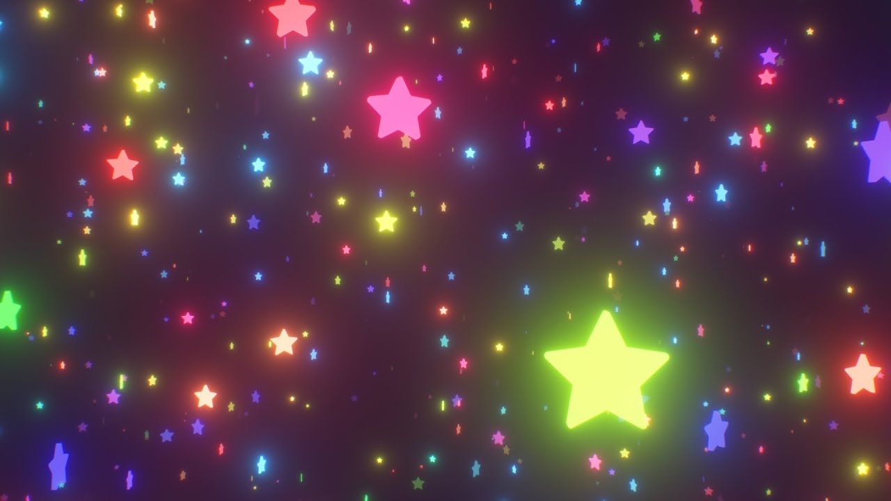 Flying Through Twinkling Star Shapes Glowing Christmas Light Colors 4K Motion Background for Edits