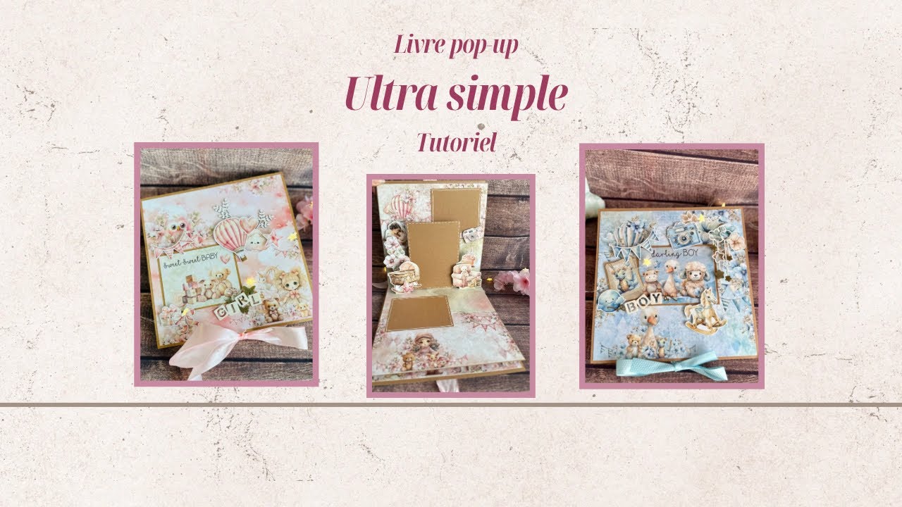 Livre pop-up ULTRA SIMPLE!!!! #popup #scrapbooking #tutorial #tuto #albumscrap