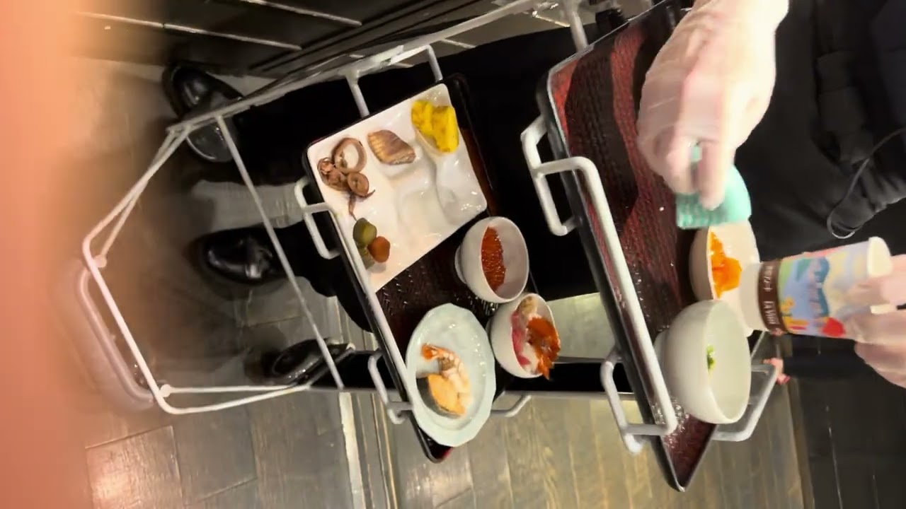 시각장애인 저시력 하코다테 라비스타 조식 안내