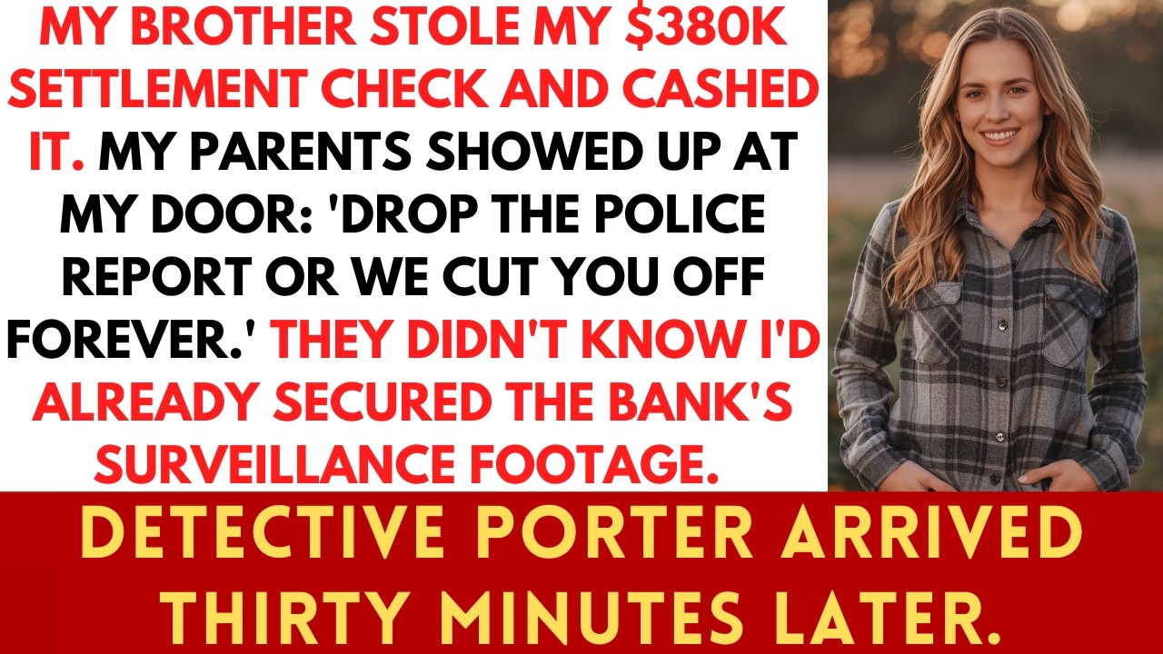 MY BROTHER STOLE MY $380,000 SETTLEMENT CHECK — THEN MY PARENTS SHOWED UP DEMANDING I DROP THE…