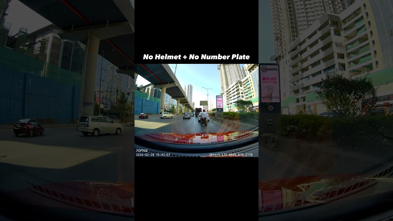No Helmet. No Number Plate. Reckless Riding on Western Express Highway