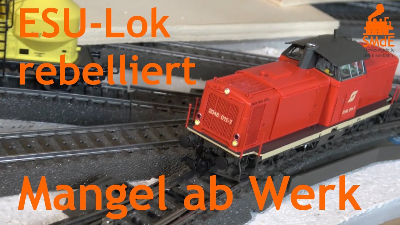 Neue Lok (V100; ESU 31574) rebelliert. Bilanz fehlerhafter Neuware 2024:  Inklusive m&auml;rklin + Roco.
