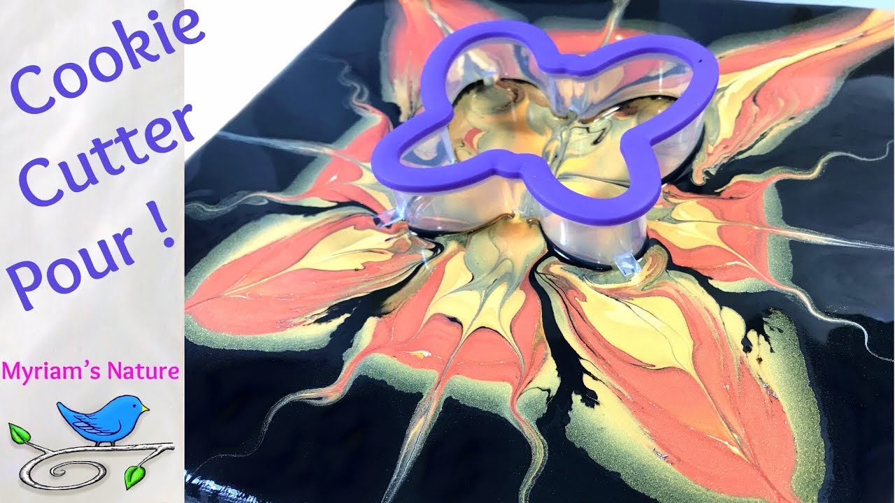 94] Acrylic Pouring Through a Butterfly Cookie Cutter !