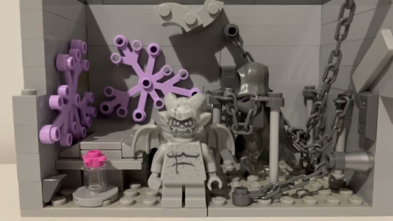 LEGO minifigure habitats. Chained up ghost