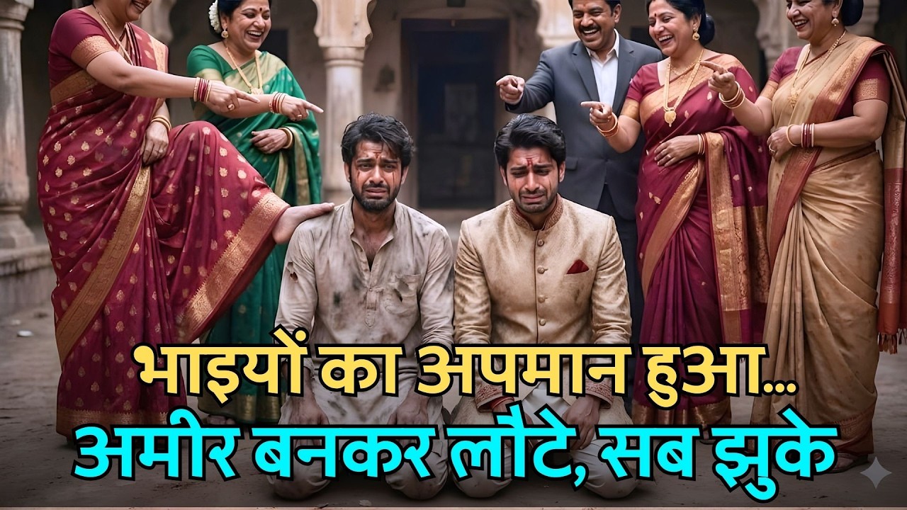 परिवार ने दो भाइयों को अपमानित किया—अमीर बनकर लौटे तो पूरा खानदान झुक गया!
