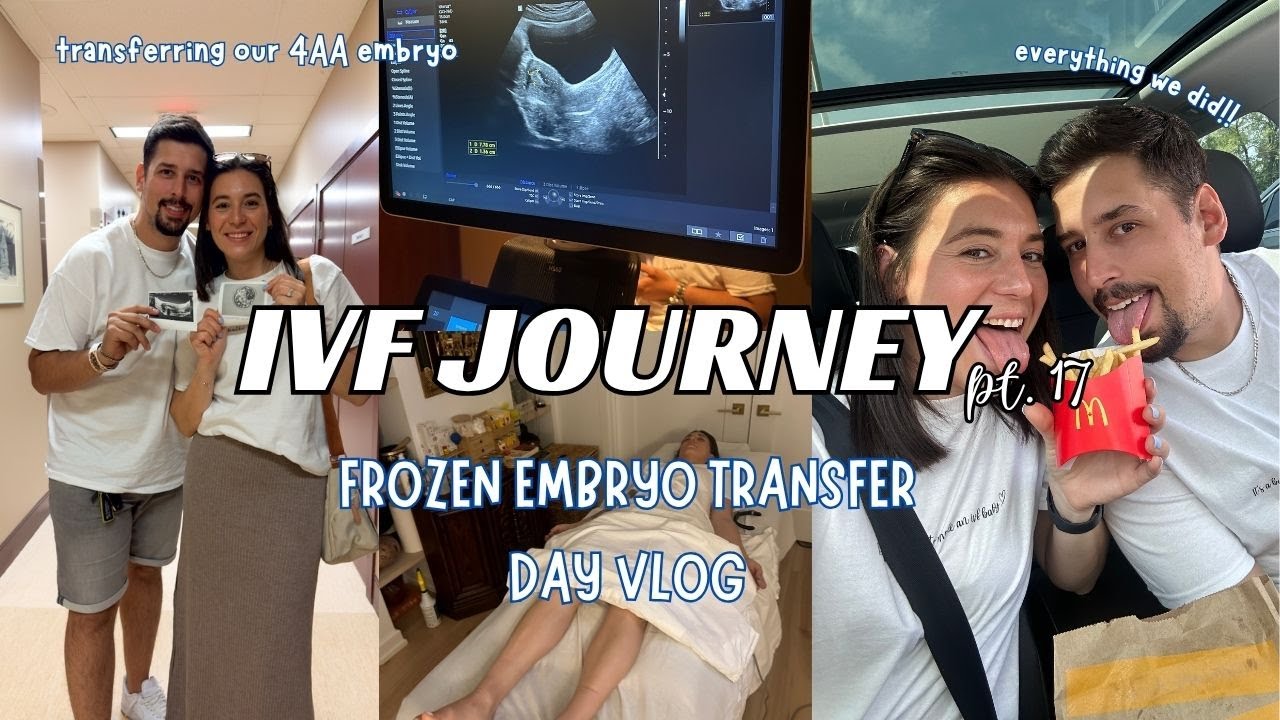IVF JOURNEY pt17| OUR FIRST IVF FROZEN EMBRYO TRANSFER PROCEDURE DAY VLOG❄️👶🏽 *what to expect*