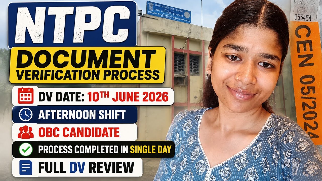 DV Complete ✅ NTPC GRADUATE 2024, 📍Kolkata zone #ntpc #documentverification #aspirants