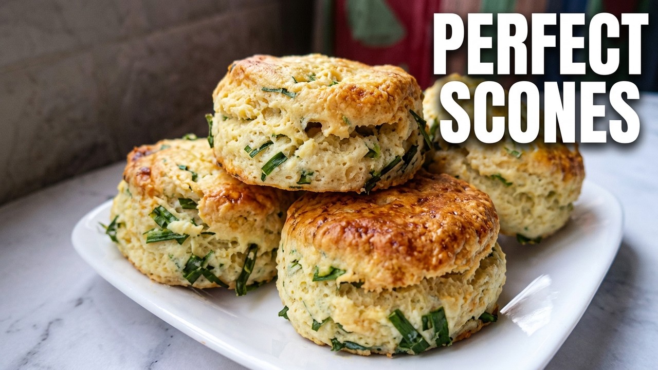 A Christmas Savoury Delight: Effortless Cheese and Chive Scones Recipe!