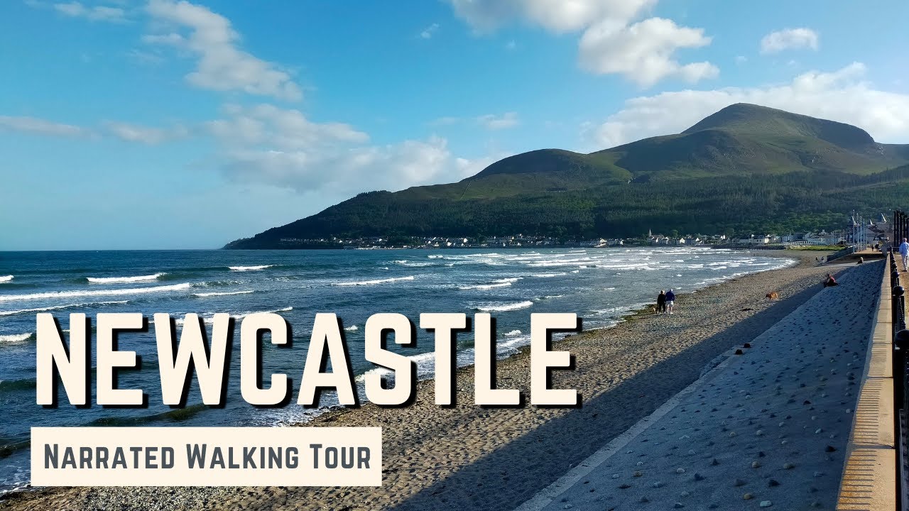 NEWCASTLE (N. Ireland) | 4K Narrated Walking Tour | Let's Walk 2022