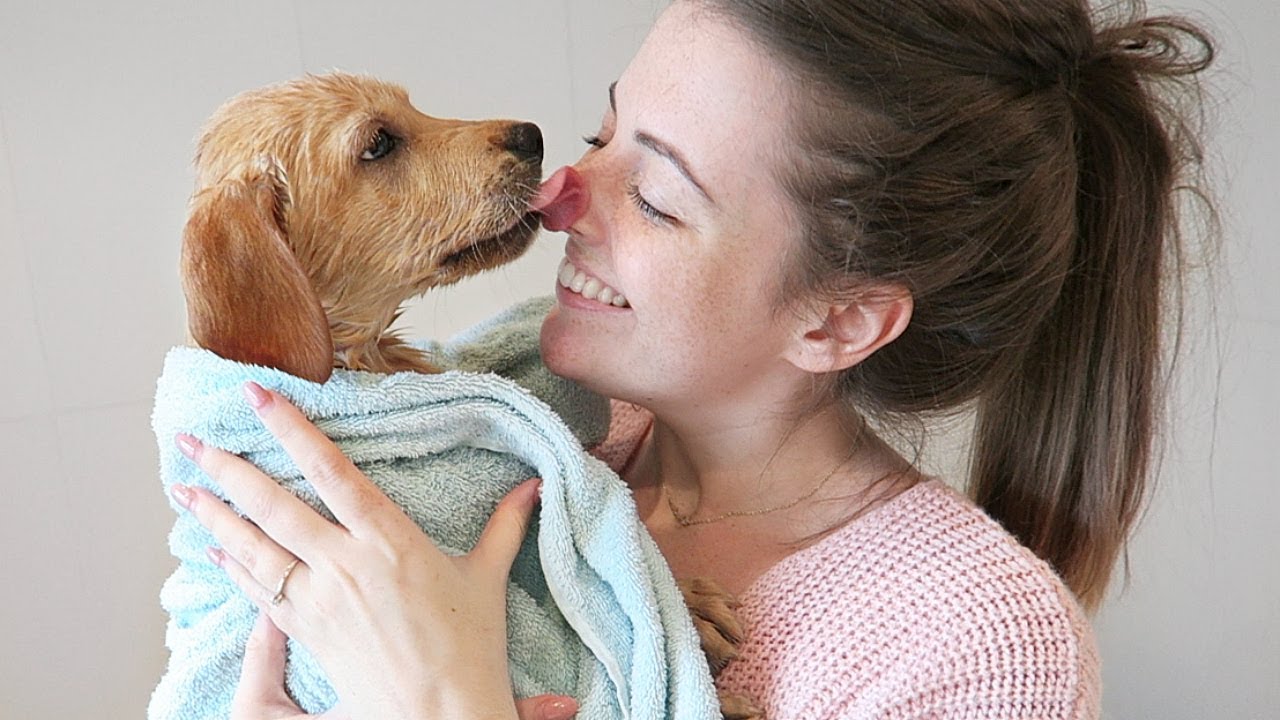 PUPPY'S FIRST BATH We flooded the house?!