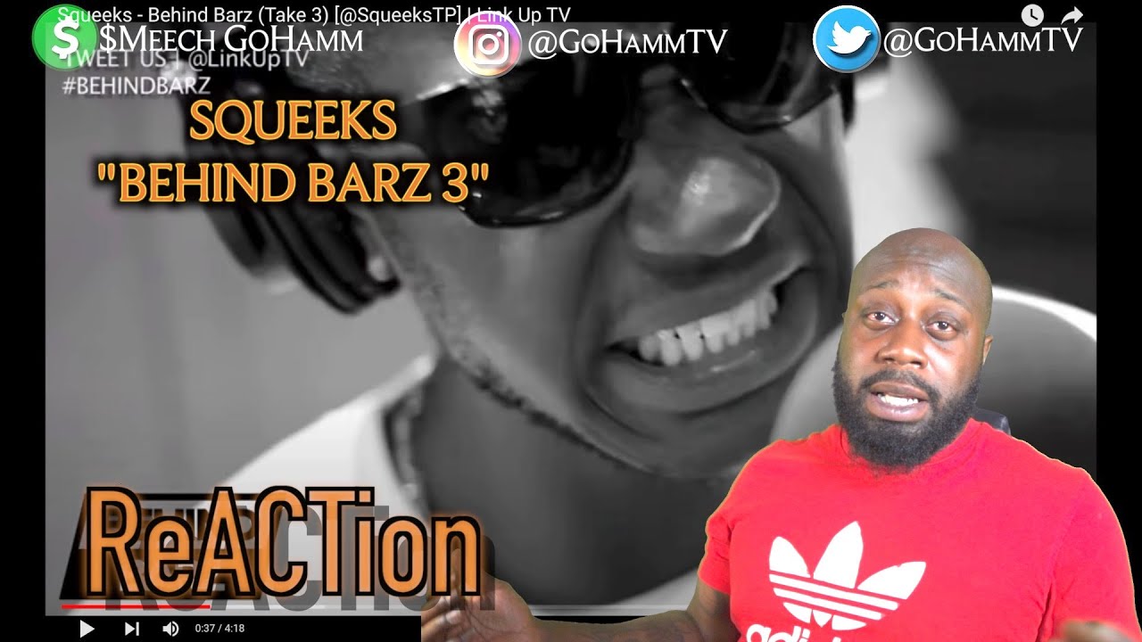 American Reacts | SQUEEKS - Behind Barz (Take 3) [GoHammTV]