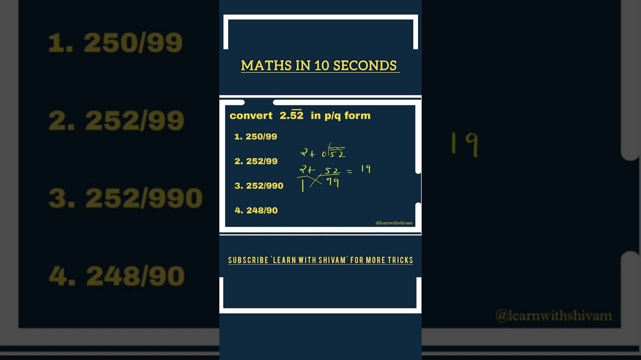 Terminating decimal in p/q form 