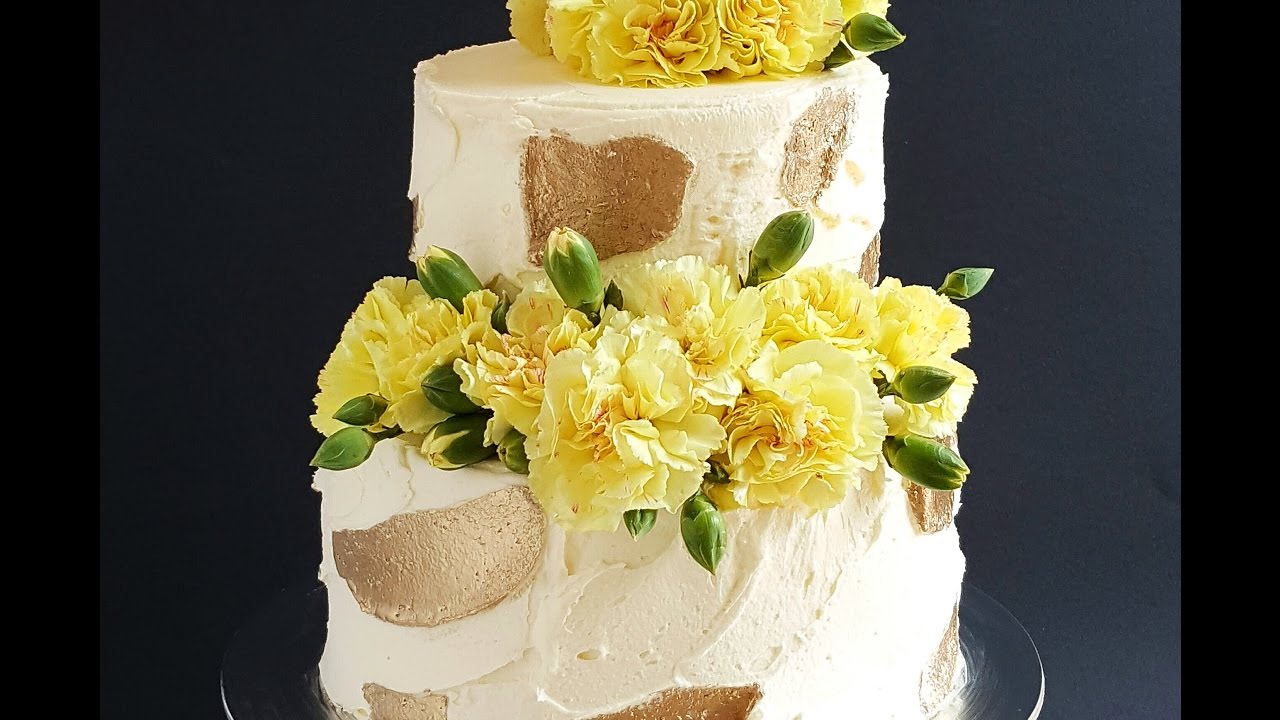 Rustic Gold Buttercream Strokes- Rosie's Dessert Spot