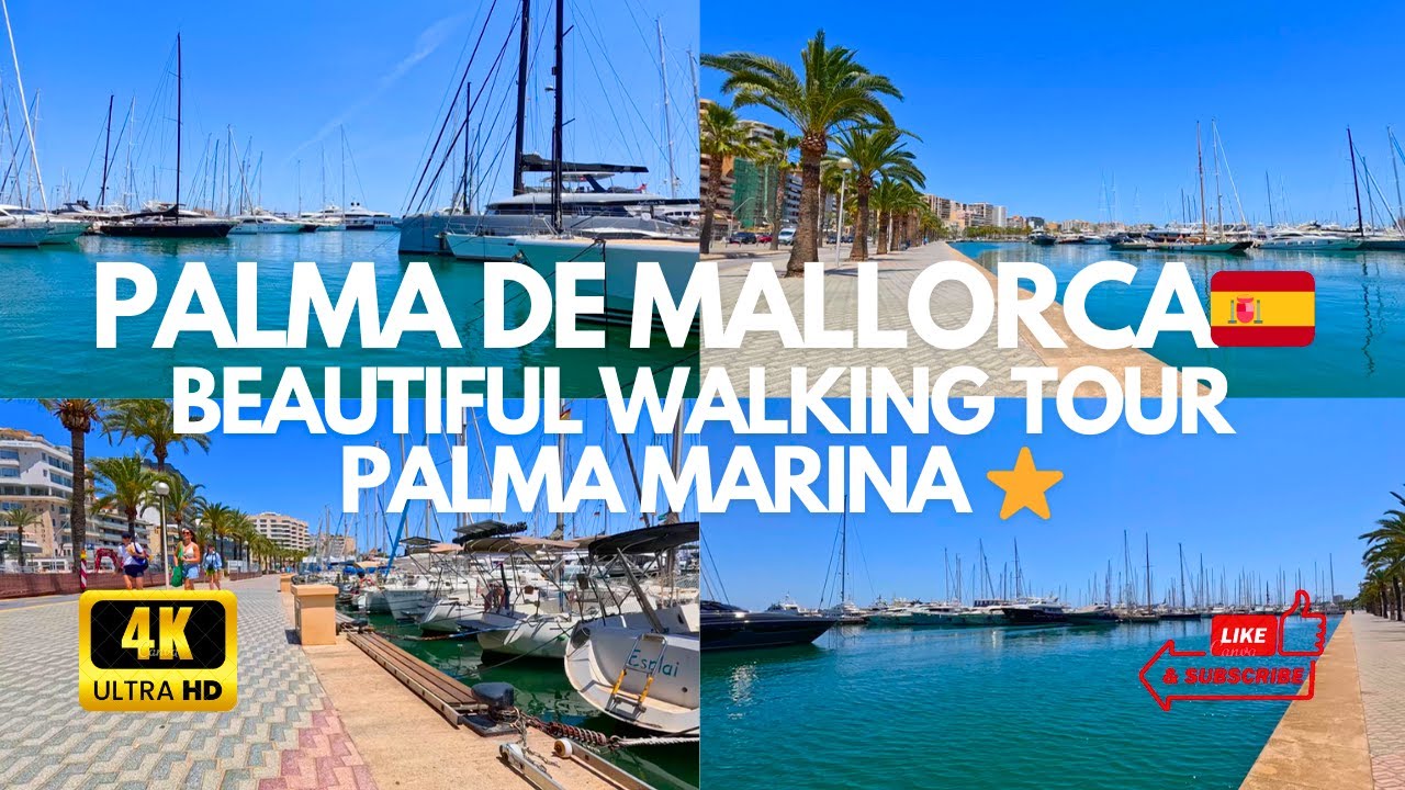 Palma de Mallorca 🇪🇸 The Most Beautiful Yachts at Mallorca Marina! 4K Walking Tour 😍🛥️