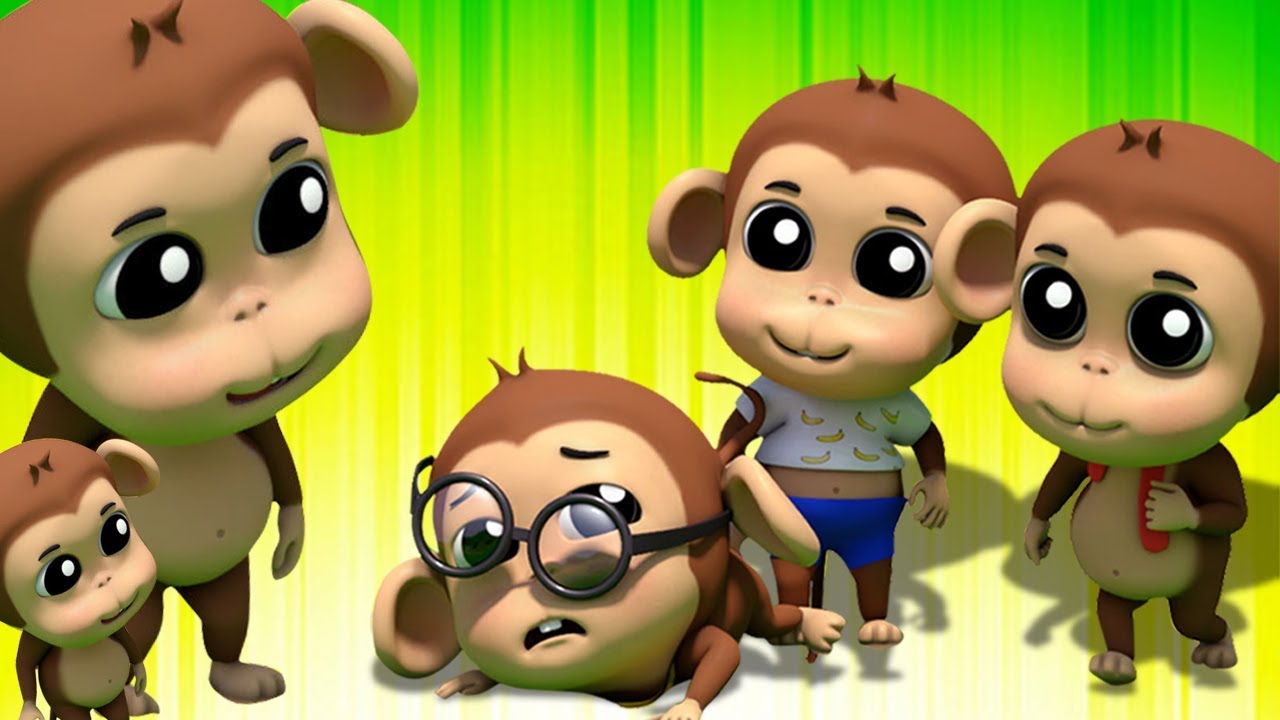 Cinq Petits singes | Comptine pour bébé | Five Little Monkeys | Farmees Française | Chansons de Bébé