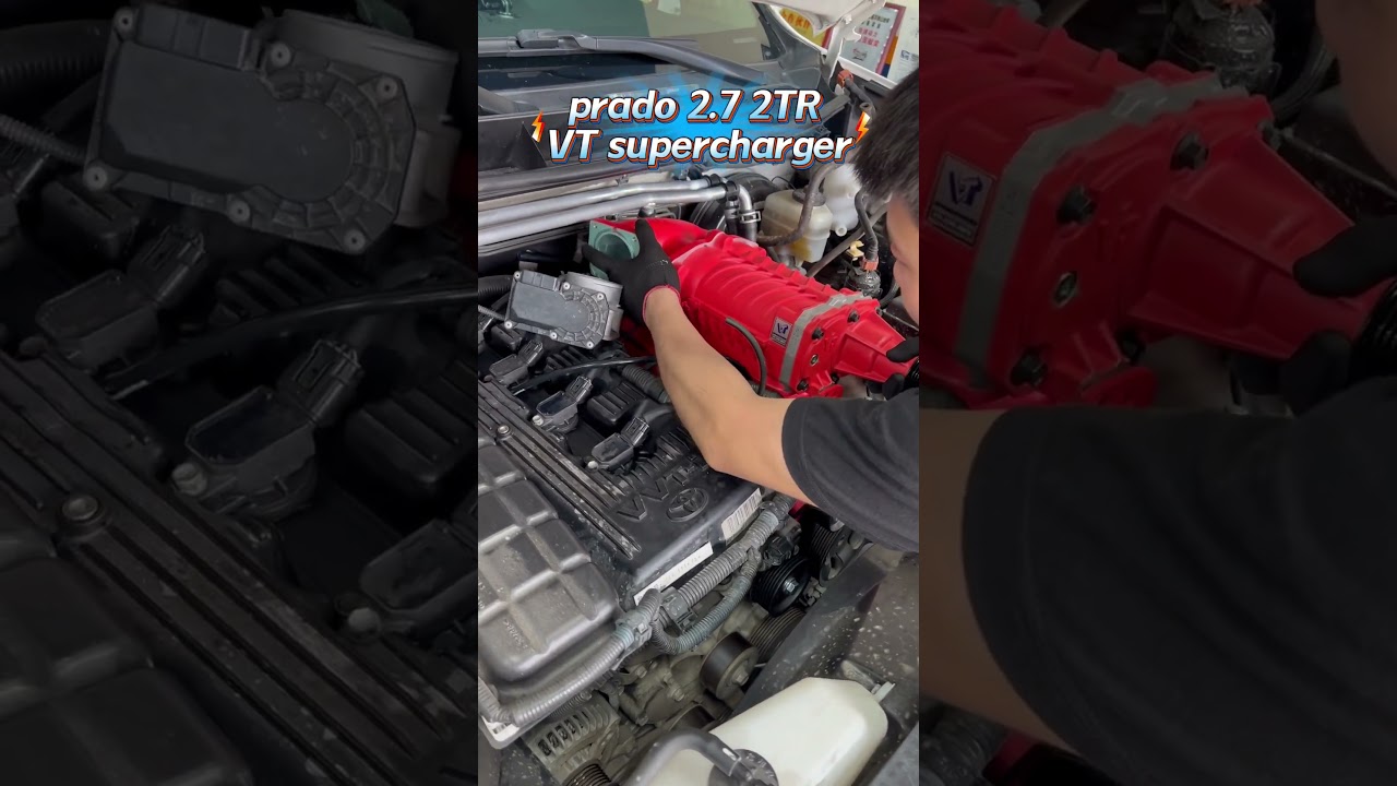 Toyota prado supercharger for extra 99 horse power#toyota #prado #fortuner #super #supercharger