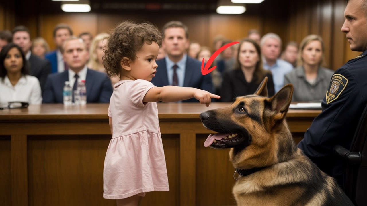 A 3-Year-Old Girl Points at the Police K9 in Court — Two Words Later, the Courtroom Is Stunned