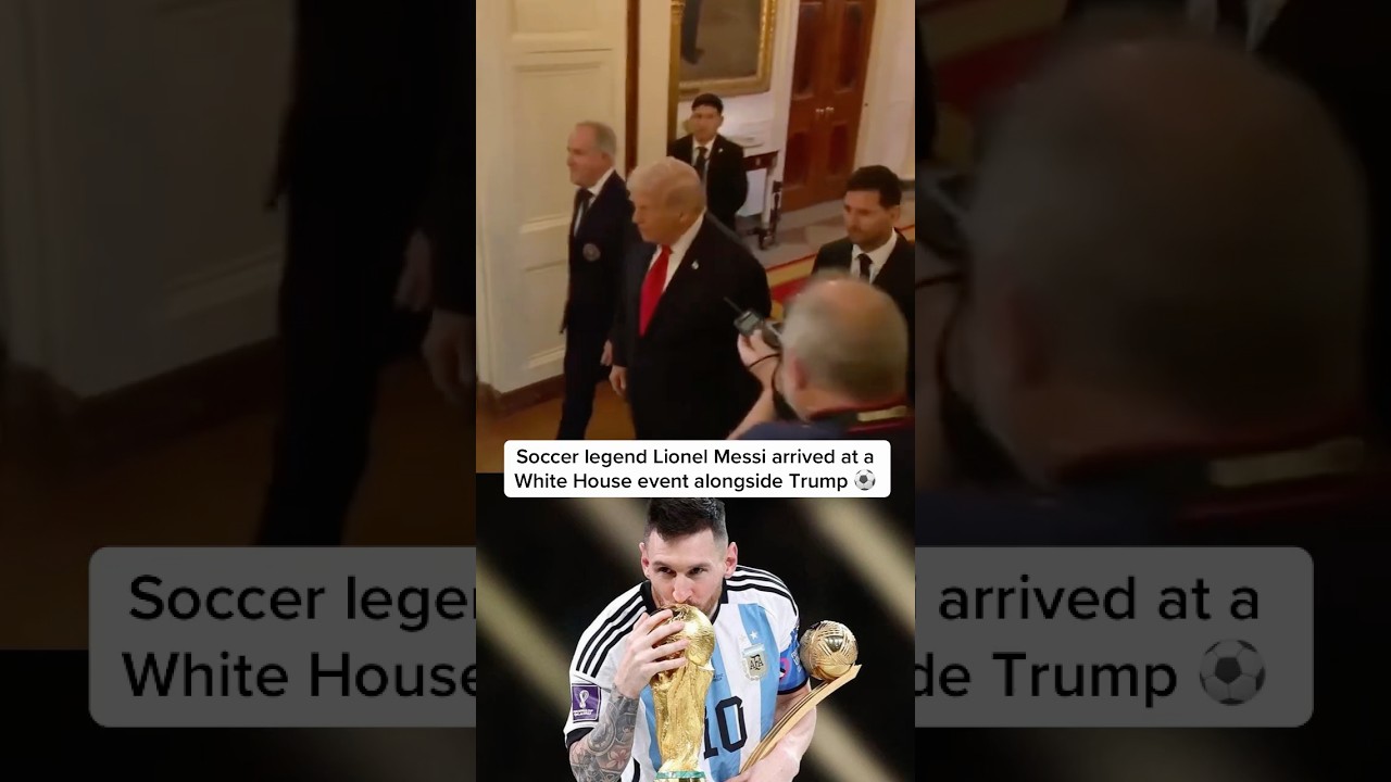 Soccer legend Lionel Messi arrived at a White House event alongside Trump  #fifa #worldcup #football