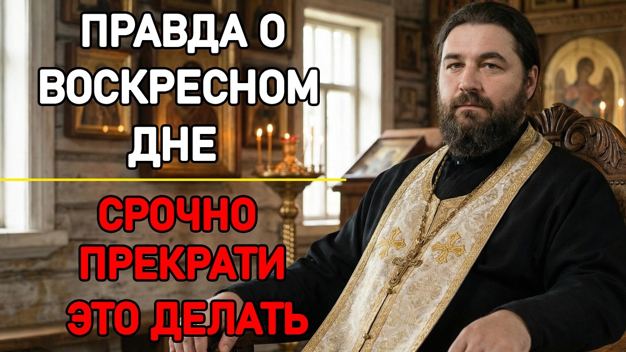 6 ВЕЩЕЙ, КОТОРЫЕ КАТЕГОРИЧЕСКИ НЕЛЬЗЯ ДЕЛАТЬ В ВОСКРЕСЕНЬЕ — Это не суеверие, а заповедь!