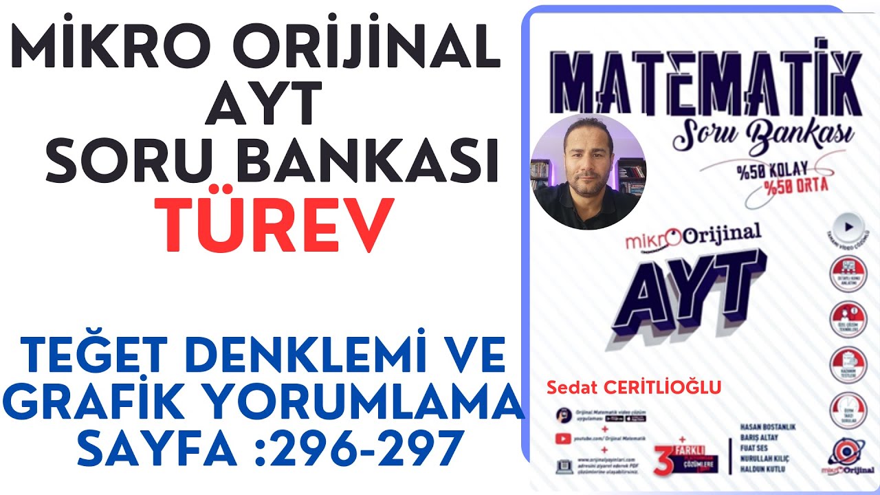 TÜREV | MİKRO AYT SORU BANKASI SYF:296-297 | #orijinalmatematik  #mikroorijinal # yks2025