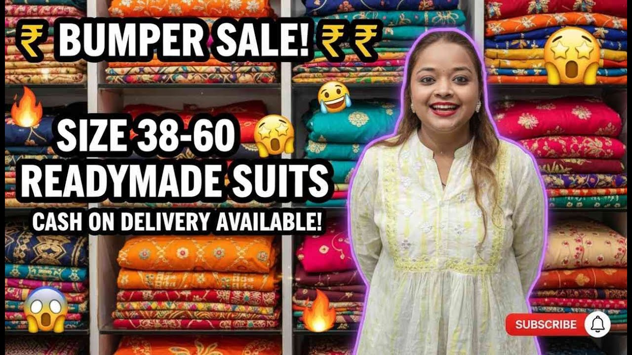 38 to 60 size live shopping 38 to 60 readymade suits CASH ON DELIVERY AVAILABLE
