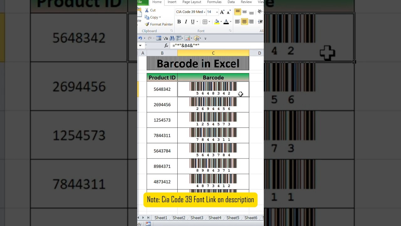 Создавайте штрихкоды в Excel легко (программное обеспечение не требуется!) |#excel