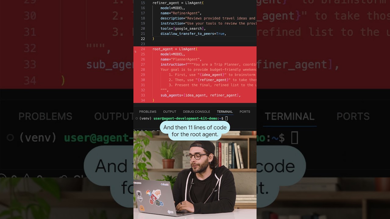 Build a multimodal, multi-agent with ADK in 37 lines of code