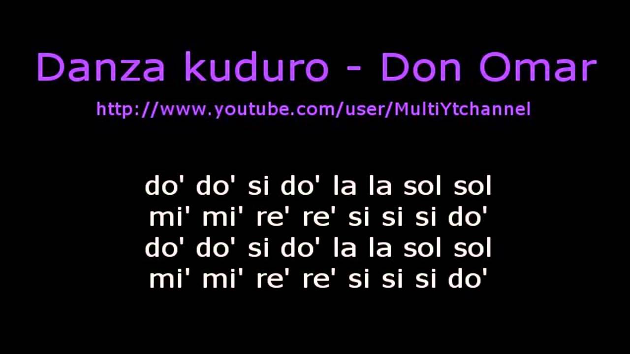 Danza kuduro - Don Omar - flauta dulce notas - Partitura - Recorder - Score