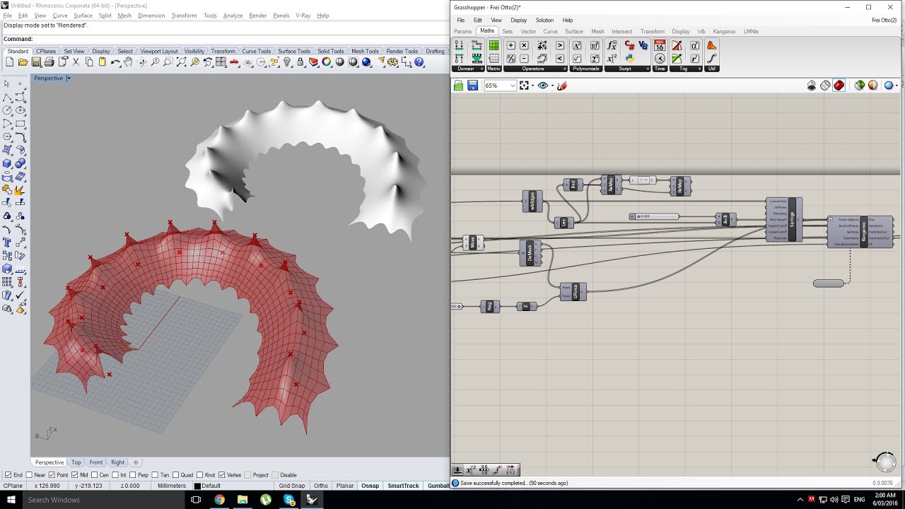 Grasshopper - Creating Tensile Structures With Kangaroo