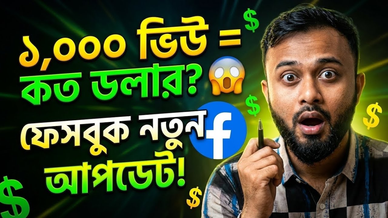 ফেসবুকে কত ভিউজে কত টাকা ইনকাম |Facebook New update Per 1,000 qualified views|Earnings rate