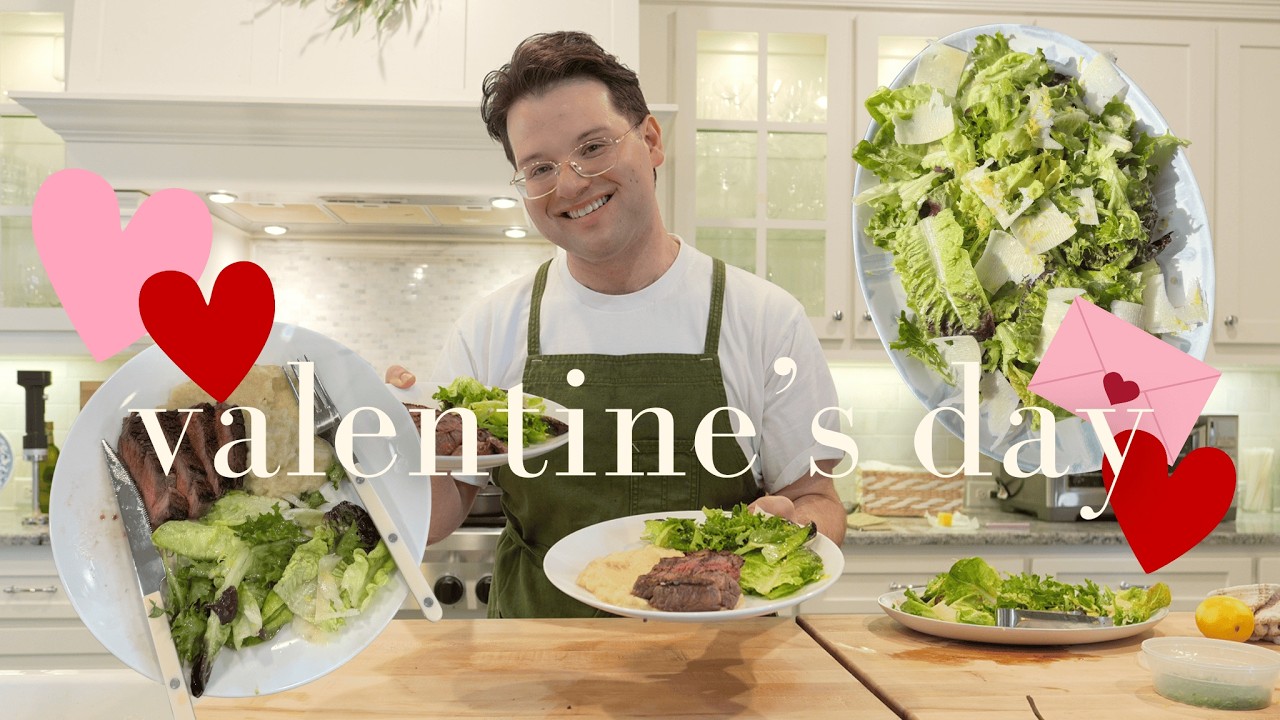 Making a Valentine's Day Dinner for Two from Start to Finish | Easy Dinner Ideas | Harrison Wallace