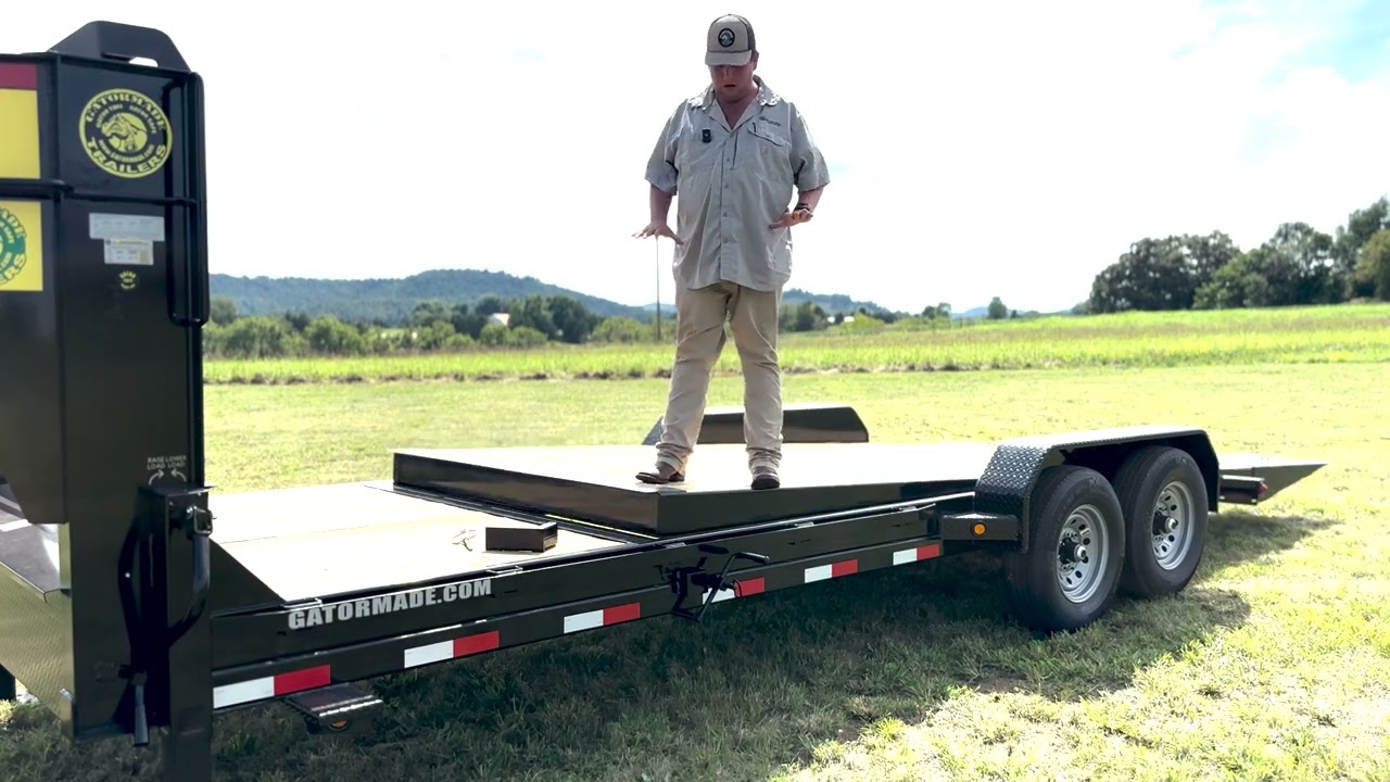 Gator-Made low pro gooseneck trailers! tilt ramps & hydraulic dovetails tandem & triple axles.