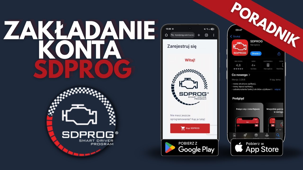 Konto SDPROG - rejestracja - aktywacja - pierwsze logowanie  - najczęściej zadawane pytania 🚗