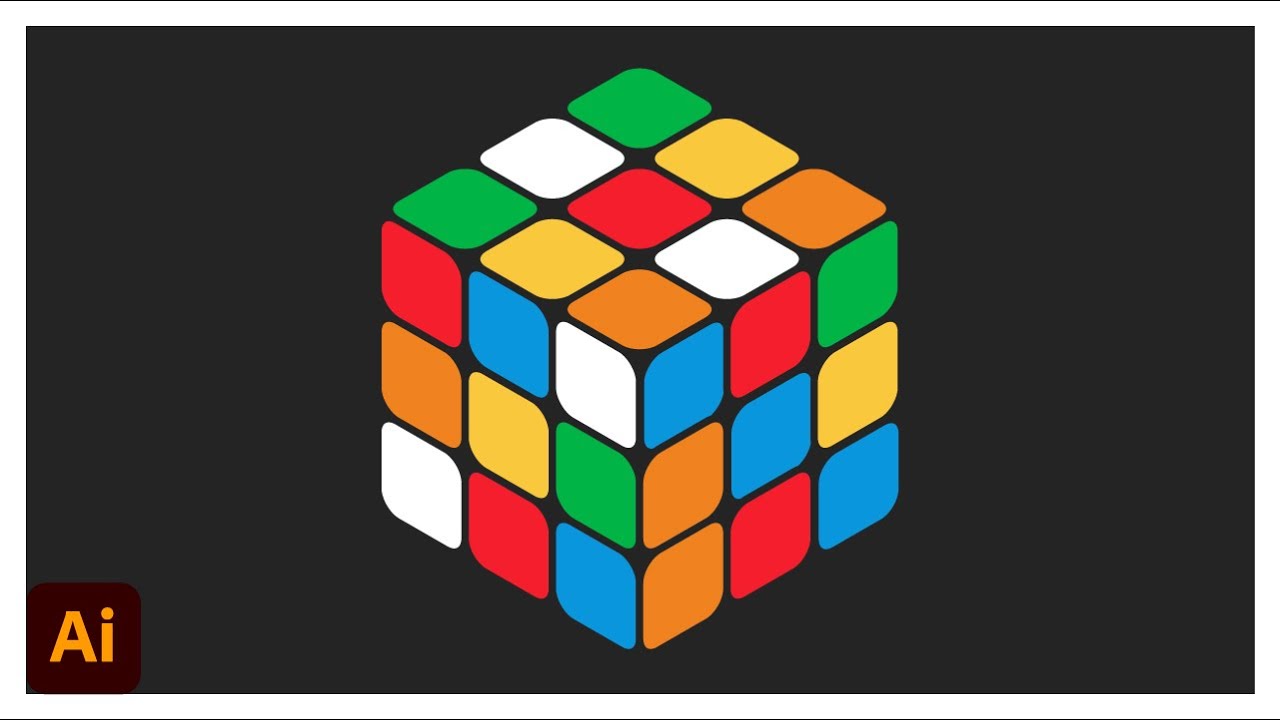 Tutorial: Cubo de Rubik en perspectiva isométrica | Adobe Illustrator