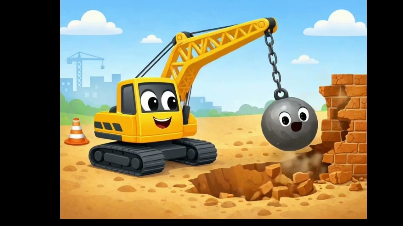 Wrecking Ball Song for Toddlers | Construction Vehicles | Swing Swing Swing