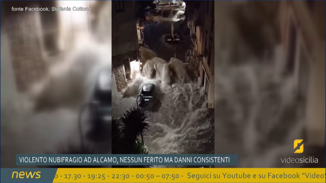 Violento nubifragio ad Alcamo, nessun ferito ma danni consistenti
