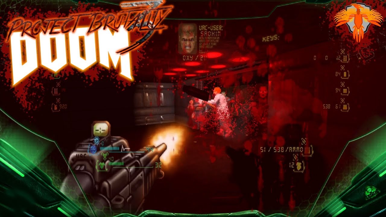 Doom Project Brutality - Enhanced Episode 1 / E1M3 - Rip and Tear Gameplay!