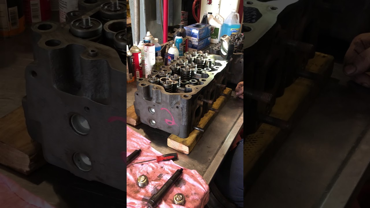 Mack CV713 cylinder head repair and nozzle re-ring