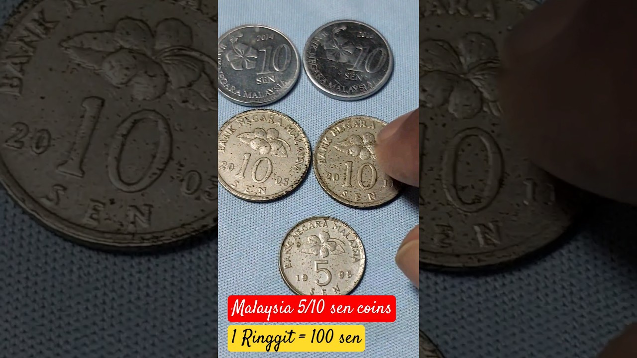 🇲🇾 Malaysia 5/10 sen coins. 1 Ringgit= 100 sen #coin #malaysia #malayasiancoins #coins #sen #ringgit
