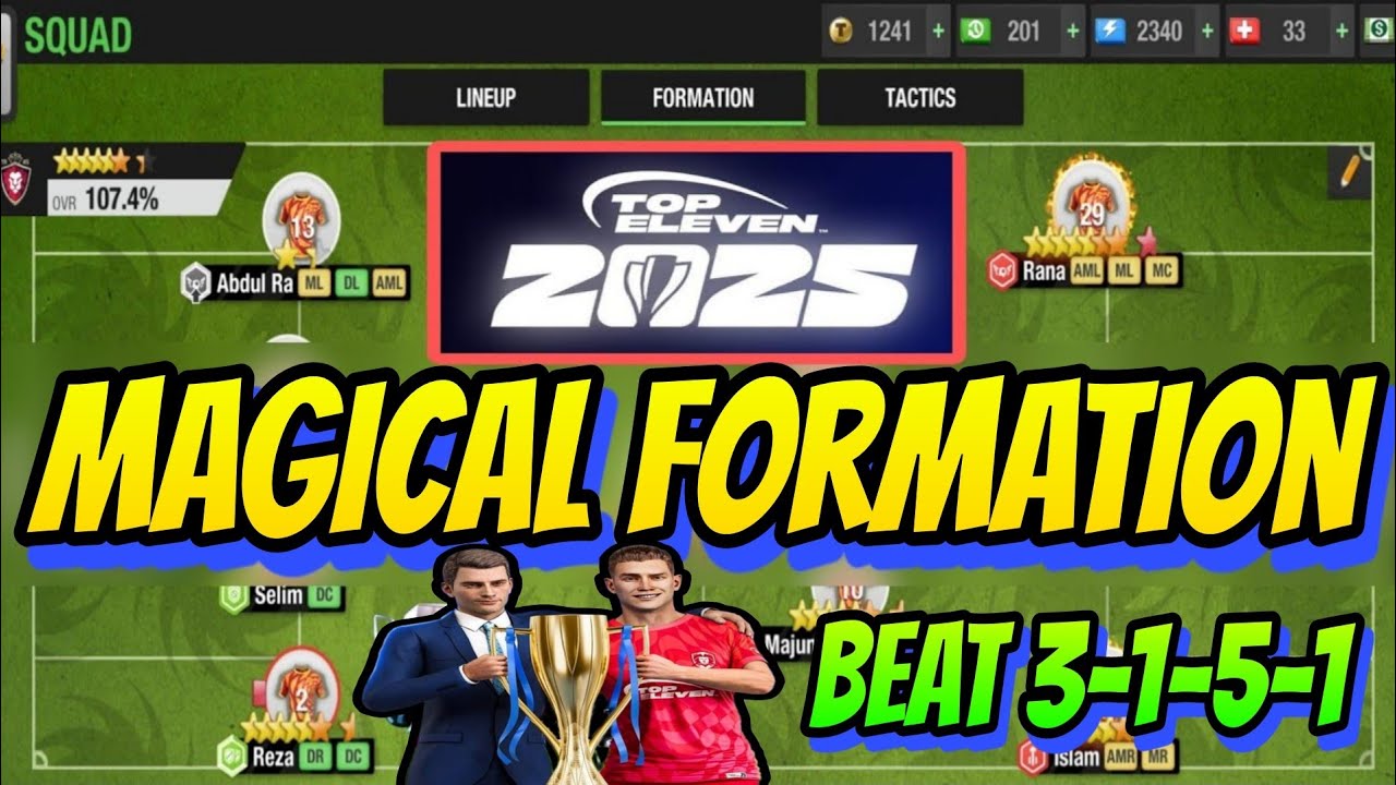 A magical Formation and tactics to beat giant opponents | Beat 3-1-5-1 Money users