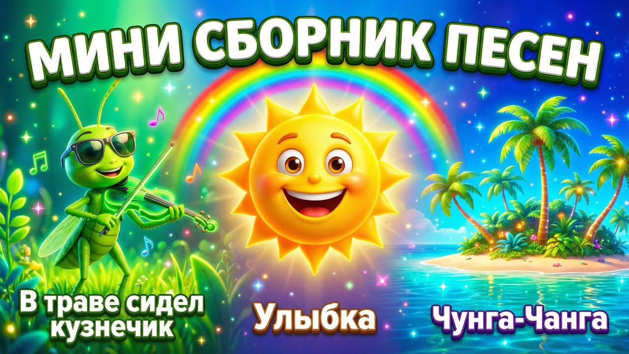 В траве сидел кузнечик — Сборник песен для детей 🦗 Чунга-Чанга, Улыбка | Mark & Lika