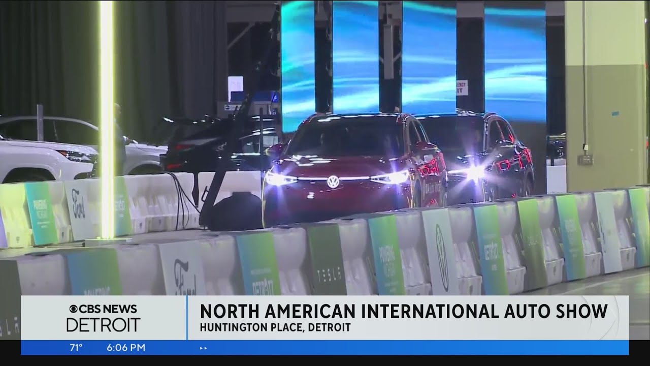 Testing electric vehicles at Detroit auto show