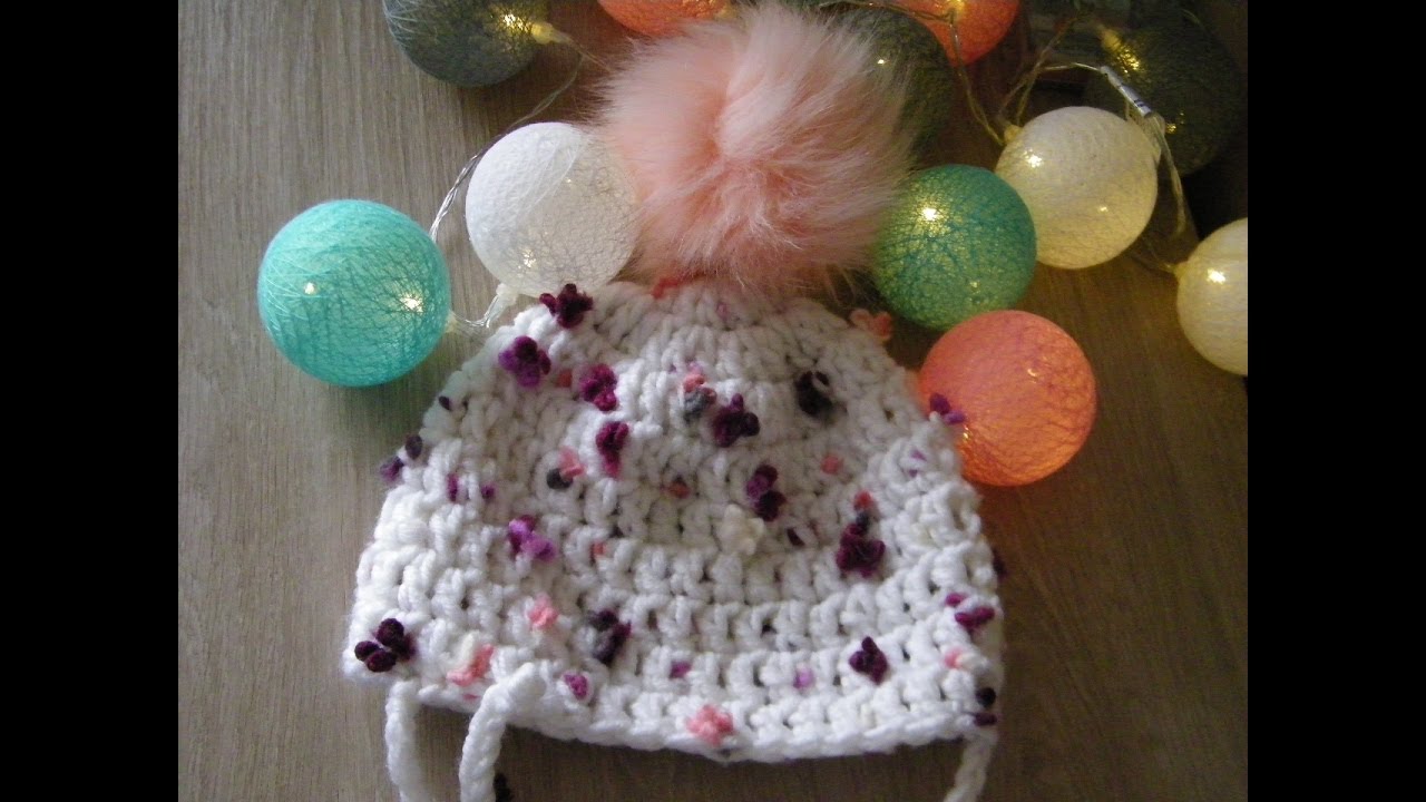 👒 Czapka na szydełku 6-9 miesięcy dla dziecka - hat for baby on crochet 6-9 months