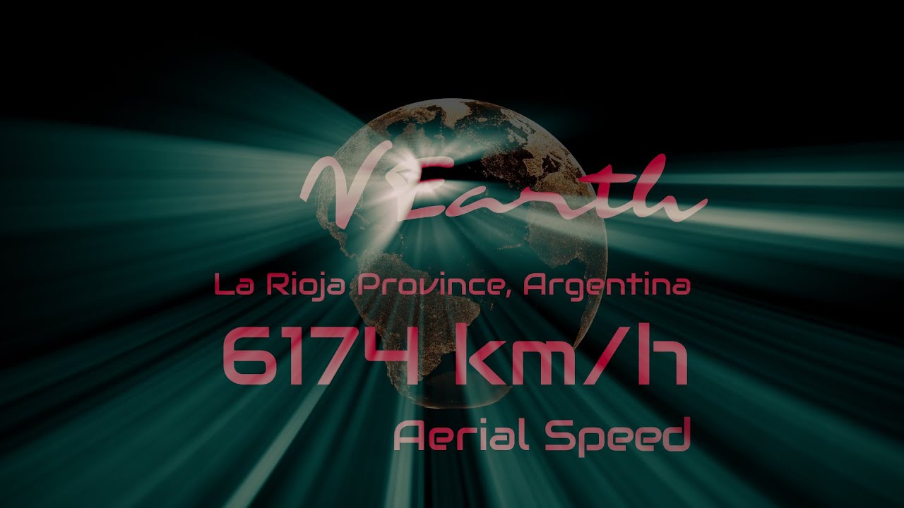 VEarth 3D: Fly Around La Rioja Province #4, Argentina at Real Speed 6174 km/h