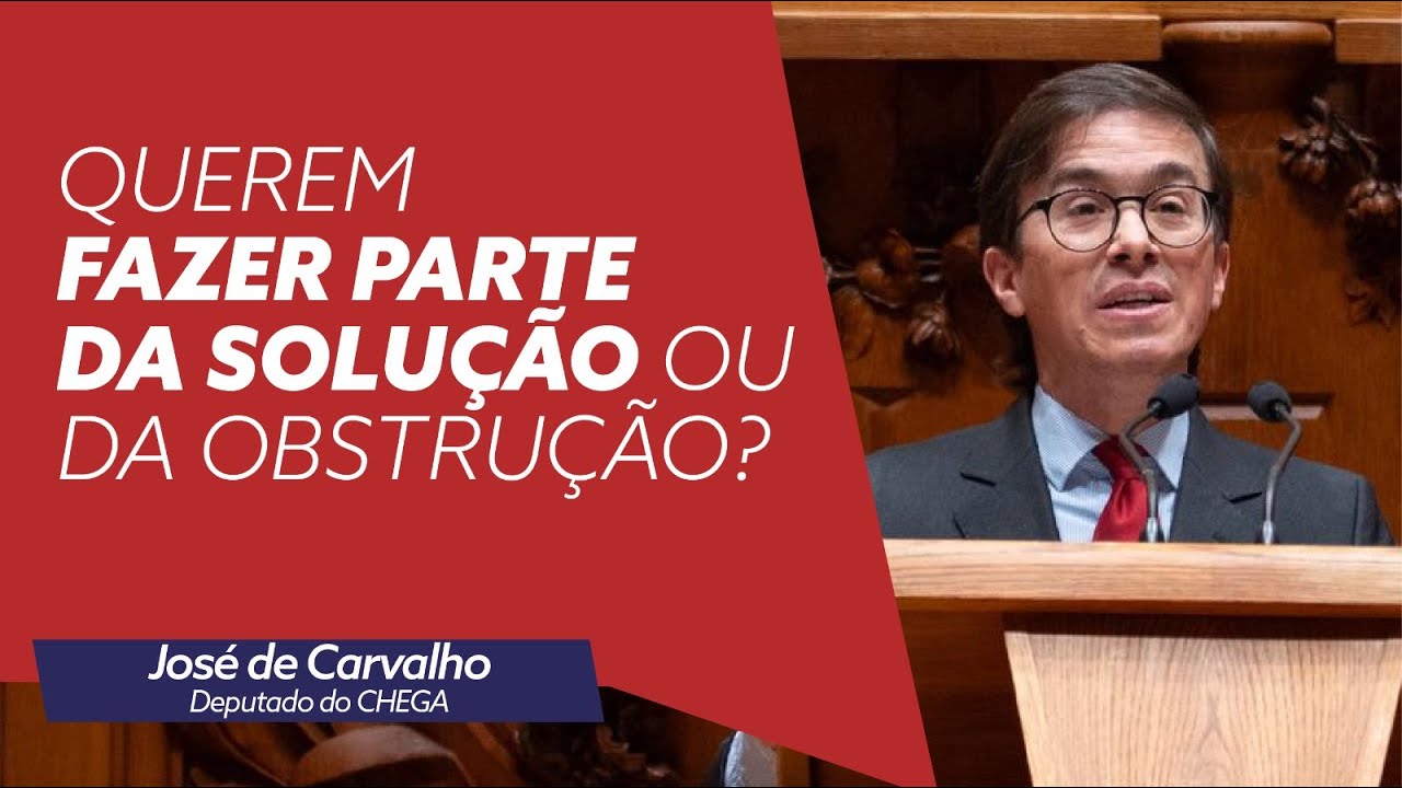 Querem fazer parte da solução ou da obstrução?