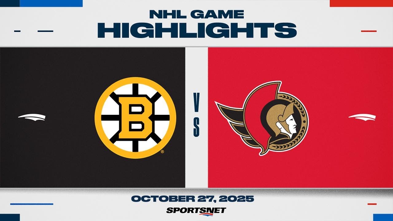 NHL Highlights | Bruins vs. Senators - October 27, 2025