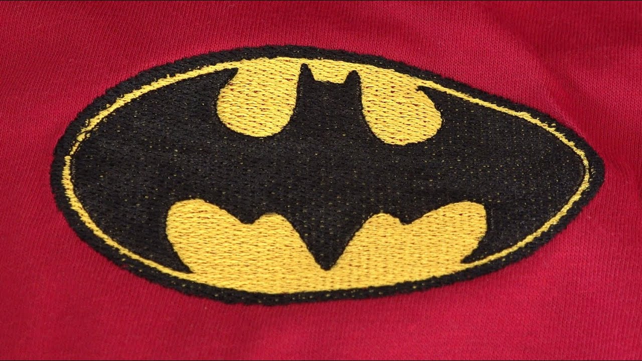 Batman Logo Sticken - Ink/Stitch - Inkscape - W6 N 8000 Exklusive - W6 Stickeinheit EU7 - SVG - DST